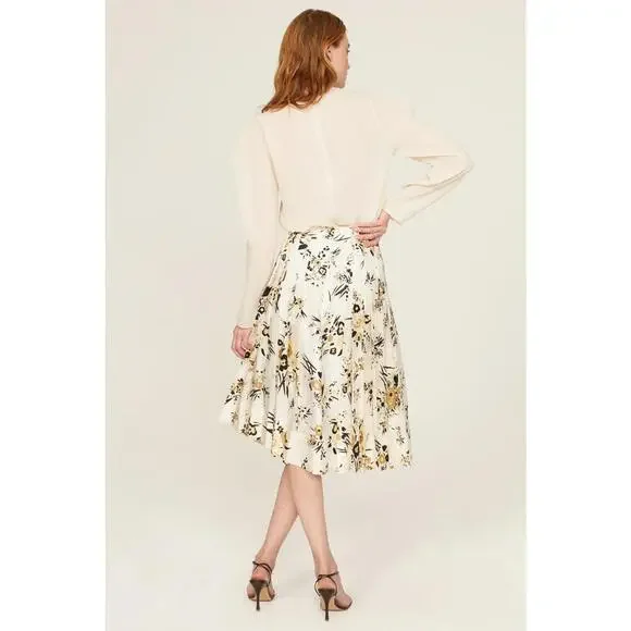 strapless open back dress Ted Baker Floral Pleated A-Line Dress Pink Multicolor